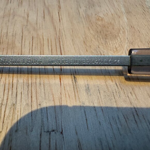 American Optical Original Pilot Sunglasses - 52mm - Matte Silver/Green Glass - Picture 2 of 3